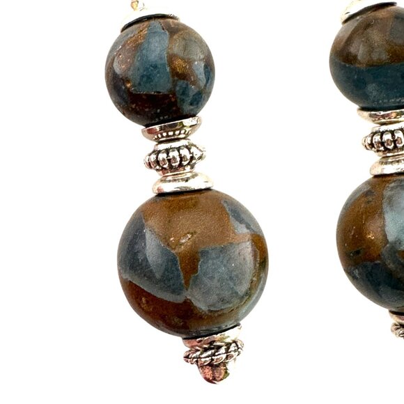 Golden Aqua Quartz Dangle Earrings 925 Sterling Silver Hooks - Picture 4 of 8